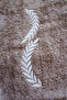 Sienna Leaf Embroidered 100% Cotton 2-Piece Towel Set - Dark Brown - 2