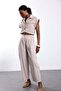 Beige Tencel Trousers 17574 - 3