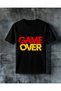 Game over Red Printed Oversized T-Shirt
