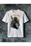 Kill Enemy Savas Printed Oversize T-Shirt