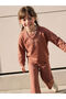 Brown Girls' Soft Touch Sweatshirt and Pants Set