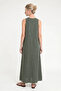 Crew Neck Sleeveless Relaxed Fit Maxi Dress - 5
