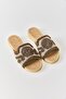 Women's macrame knit detailed slipper brown - 2
