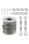30M 15M/30M Picture Wire Cable Railing Kit Garden Heavy Duty Screw Eye Screw Turnbuckle Wire Tension - 8