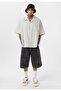 Striped short sleeve oversize shirt - 2