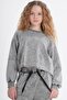 Girl's Crop Sweatshirt and Wide-Leg Pants Set - 2