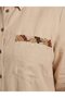 Linen Viscose Tunic Beige with Embroidery Detail - 7