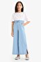 Culotte Wide Leg Jean Pants Girls D7102A825Sm - 3