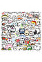 90PCS 90PCS Cartoon Cute Animal Cat Line Kitten Stickers Funny Meme Doodle Creative DIY Stationery B - 2