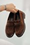 Avalin Women's Genuine Suede Loafers Brown - 4