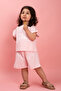 Girl's Bat Sleeve Summer Printed Shorts Set 1-6 Years Old