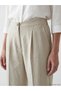 Trendlucky Women's Linen Look Trousers with Elastic Waist and Contrast Detail - 3