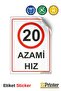 20 ملصق لافتة تحذيرية للسرعة القصوى 15x21 سم