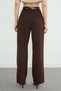 High Waist Palazzo Trousers with Belt Detail - 8