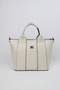 Cream Women's Hand and Shoulder Bag Daily Use Zippered Stylish Mother Bag - 3