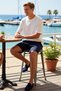 Men's Shorts Regular Fit Thread Stitched Knitted Yarn Regular Waist Plain Pattern Tubular Leg Functional - 2
