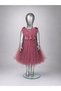 Girl's Layered Tulle Princess Wedding Dress Evening Gown with Bow on the Back-Aby-0049 Plus
