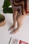 Spri̇ng Floral Patterned Tulle Textured Pointed Toe Open Back Women's Heeled Shoes - 2