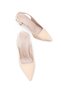 Stella Serena Women's Open Back Pointed Toe Thin Heeled Shoes 0012112 Beige - 3