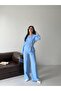 Thin Brooch Tie-Up Oversized Modal Jacket and Trousers Set - 5