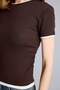 100% Cotton Slim Fit Ribbed T-Shirt F3504Ax26Sp - 4