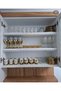 Shelf Depth 30 cm X 5 Mt Luxury Satin Quilted Shelf Cover with Free Installation - Drawer Cover - Wardrobe Cover - White & Cream - 3