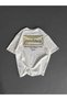 Women's Printed T-Shirt Short Sleeve Crew Neck Oversize Comfortable Fit Casual T-Shirt - White Mariposa Sec - 3