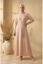 Bürümcük Fabric Belted Dress 0509-03 Beige