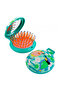 Foldable Hairbrush with Mirror - Lady Retro - Bird