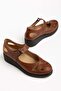 Tan Women's Daily Orthopedic Shoes Large Size Cage Model with Straps - 3