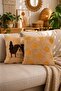 Double-Sided Plush Fabric Papatya Punch Kirlent Cover - 2