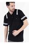 Polo Collar Reflective T-Shirt - Black - 2