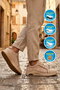 Beige Genuine Leather Men's Casual Shoes - 3