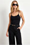 Women's Black Inner Bustier Semi-Transparent Blouse Blz-19003372 - 5