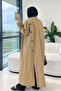 Dima Back Button Detailed Trench Coat - Camel - 2
