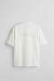 Men's Boxy Fit Embroidered Detailed Cotton Short Sleeve Shirt Ecru - 2
