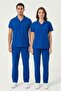 Cleaning Staff Uniform Lycra Scrubs Suit Unisex Dazzling Blue Compliant with New Regulations