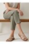 Inside and Outside, 100% Genuine Leather, Soft Sole, Low Heel, Gold Buckle Women's Sandals - 3