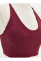 Plum Unlined Non-Padded Plain Sports Bra - 3