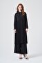 Women's Comfortable Fit Pleated Detailed Three-Piece Suit Black 31332 - 3