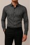 Black Striped Men's Slim Fit Satin Shirt Long Sleeve Stylish Shirt