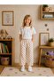 Girl's Heart Patterned Loose Top and Bottom Set - 2