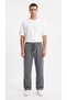 Men's Smoked Wide Leg Baggy Sweatpants with Side Piping and Back Pocket Detail - 2