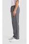 Men's Smoked Wide Leg Baggy Sweatpants with Side Piping and Back Pocket Detail - 5