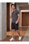 2-Piece Men's Shorts Set Black & Light Gray Comfortable Fit Lace-Up Casual Shorts - 3