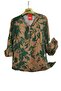 Plus Size Patterned Viscose Lace-Up Short Shirt Blouse - 3
