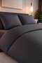 Luxury Striped Double Satin Duvet Cover Set |   Silky Soft Texture |   Stylish & Minimalist Design - 2