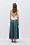 Petrol Green Pleated Skirt - 6