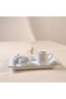 Tuğralı 5 Piece Porcelain Coffee Set with Gold Detail - 2