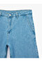 Cotton Pocketed Regular Waist Straight Fit Bermuda Classic Jean Shorts - 5